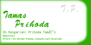 tamas prihoda business card
